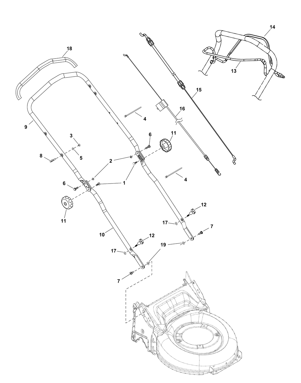 Handles Group_b Diagram and Parts List for 2691795-00-SP530SPX 2020 Briggs and Stratton Lawn Mower